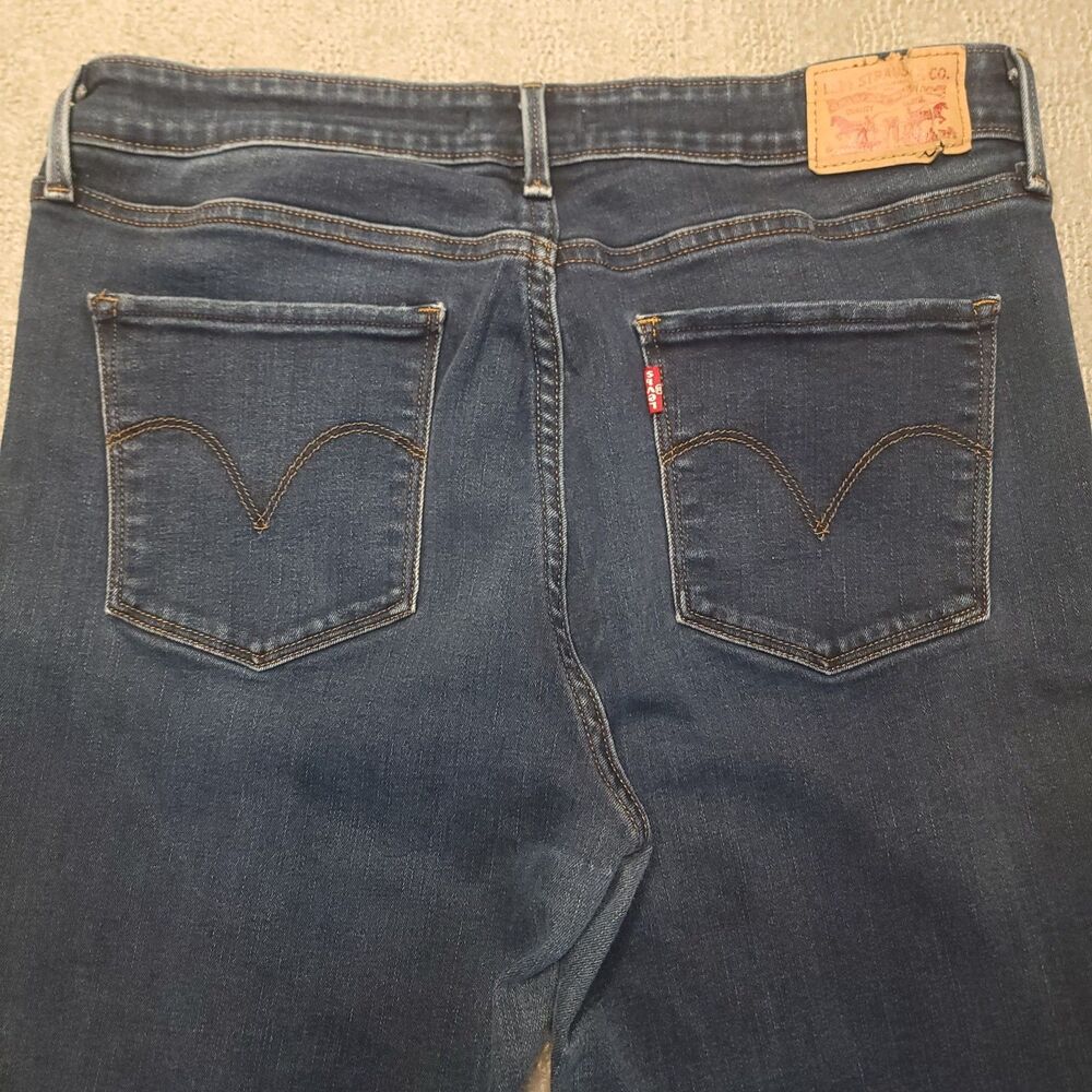 Levi's Womens 14 Mid Rise Skinny Jeans Blue Denim - Picture 3 of 11